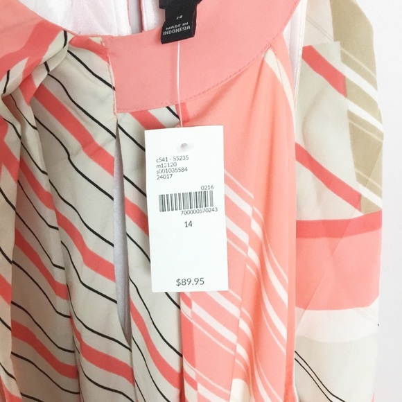 LANE BRYANT Sleeveless Plus Size 14  Striped Dress - Picture 10 of 14